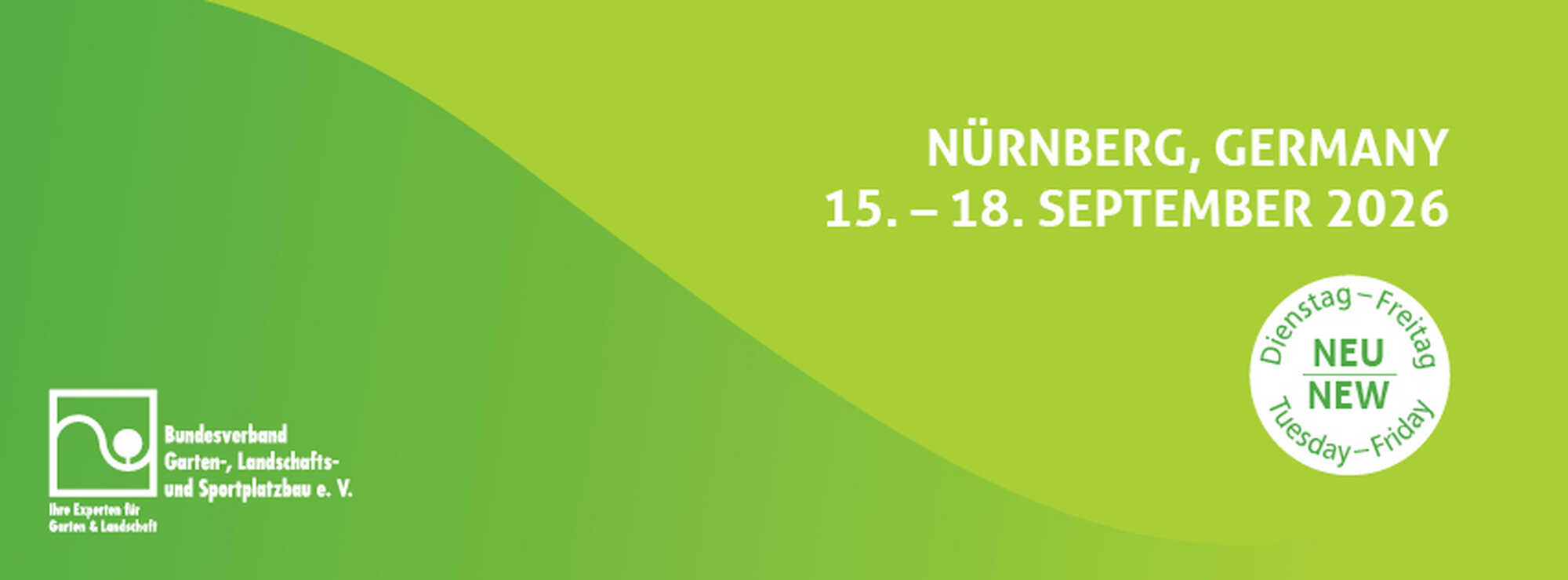 GaLaBau Nürnberg, 15 - 18.09.2026